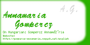 annamaria gompercz business card